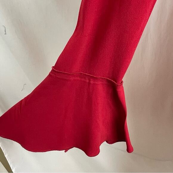 Theory Candy Apple Red Ruffled Party Date Night Dress NWOT Size 4 - Picture 6 of 14